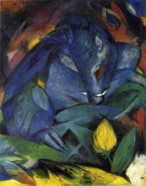Wild Pigs Boar and Sow by Franz Marc Oil Painting
