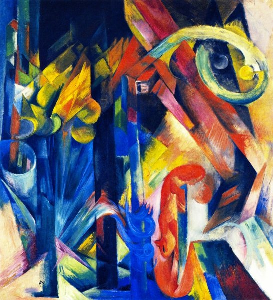 Main Product Photo of Wood with Squirrel Painting by Franz Marc