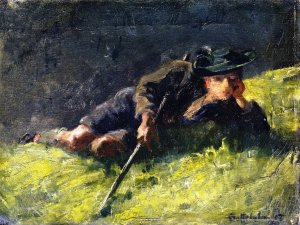 Young Herdsman by Franz Marc Oil Painting
