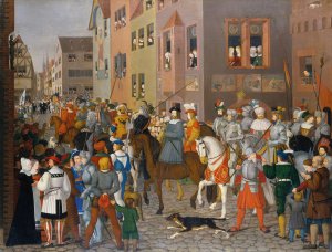 The Entry Of King Rudolf Of Habsburg Into Basel In 1273 by Franz Pforr Oil Painting