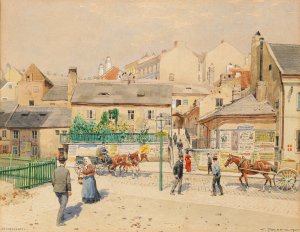 Vienna, Ratzenstadl by Franz Poledne Oil Painting
