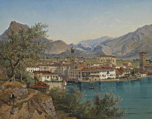 Riva Am Gardasee by Franz Reinhold Oil Painting