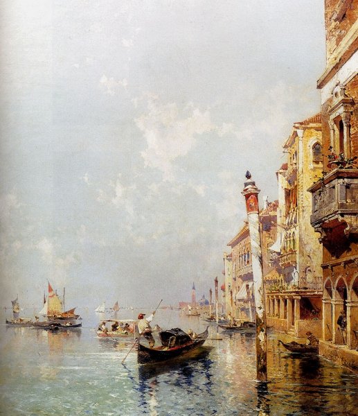 Main Product Photo of Canale della Giudecca Painting by Franz Richard Unterberger