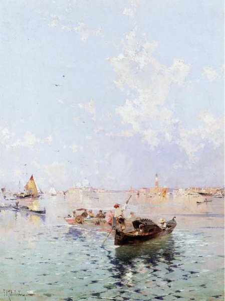 Main Product Photo of View to Saint Mark's Square, Venice Painting by Franz Richard Unterberger