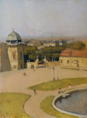 Blick von Sudwest auf das Obere Belvedere by Franz Rumpler Oil Painting