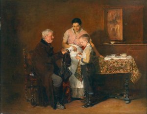 Der Brief by Franz Rumpler Oil Painting