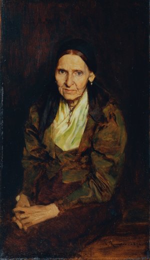Die Mutter des Kunstlers by Franz Rumpler Oil Painting