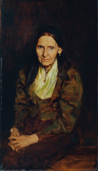 Die Mutter des Kunstlers  by Franz Rumpler - Hand-Painted Oil Painting Reproduction