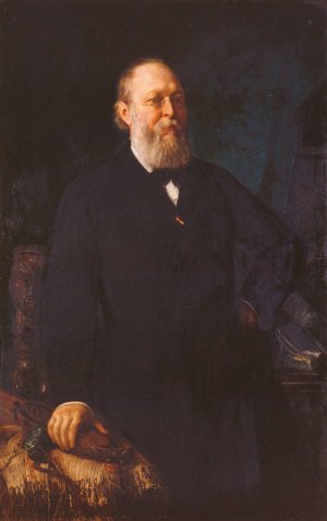 Ferdinand Freiherr von Hochstetter by Franz Rumpler Oil Painting