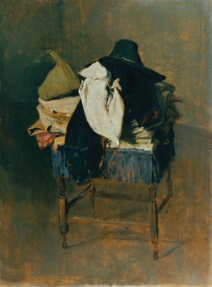 Kostume auf einem Stuhl by Franz Rumpler Oil Painting