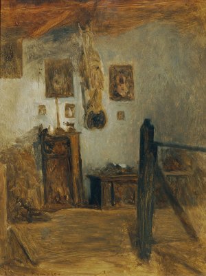 Vorhaus im Geburtshaus des Kunstlers by Franz Rumpler Oil Painting