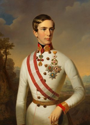 Kaiser Franz Joseph I. in Gala-Feldmarschallsuniform by Franz Russ The Elder Oil Painting