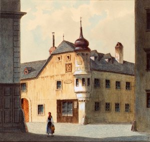 Das Alte Haus am Neubau in Wien by Franz Sager Oil Painting