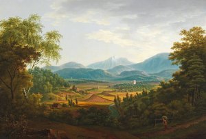 und Hauer Landschaft mit Karpaten by Franz Scheyerer Oil Painting