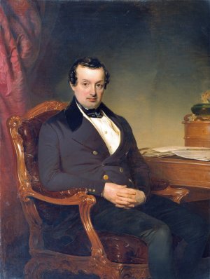 Der Textilfabrikant Hermann Todesco by Franz Schrotzberg Oil Painting