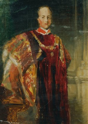 Ferdinand Furst Lobkowitz Studie by Franz Schrotzberg Oil Painting