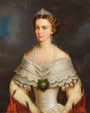 Kaiserin Elisabeth by Franz Schrotzberg Oil Painting