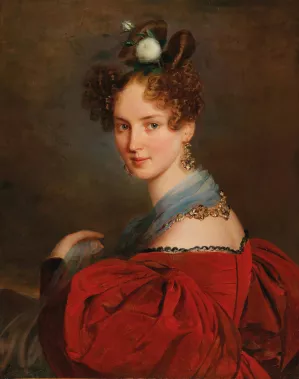 Portrait Of A Lady With Transylvanian Jewellery by Franz Schrotzberg Oil Painting