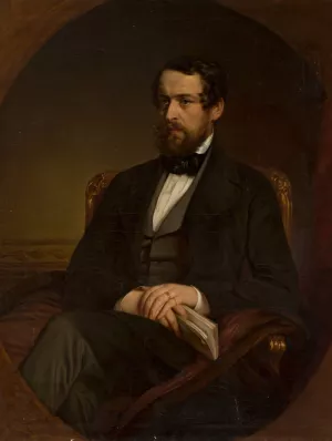 Portrait of Zdzislaw Zamoyski by Franz Schrotzberg Oil Painting