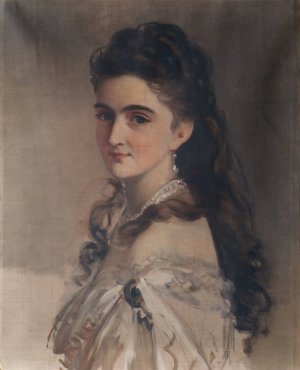 Sidonie Schrotzberg, geb. Stohl, die zweite Gattin des Kunstlers by Franz Schrotzberg Oil Painting