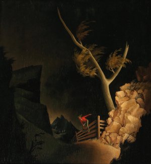 Der Fluchtling by Franz Sedlacek Oil Painting