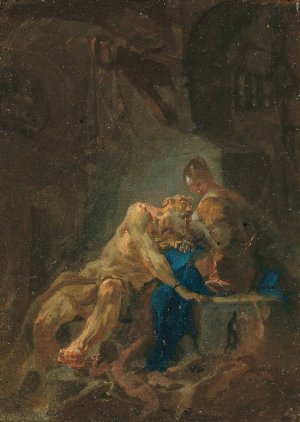 Cimon und Pero by Franz Sigrist The Elder Oil Painting