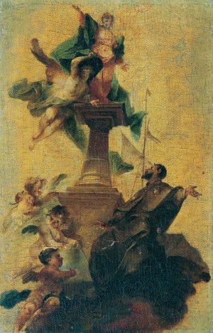 Der heilige Jacobus major und der Glaube by Franz Sigrist The Elder Oil Painting