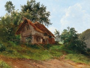 Derelict House by Franz Steinfeld Oil Painting