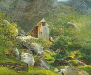 Mountain Mill by Franz Steinfeld Oil Painting
