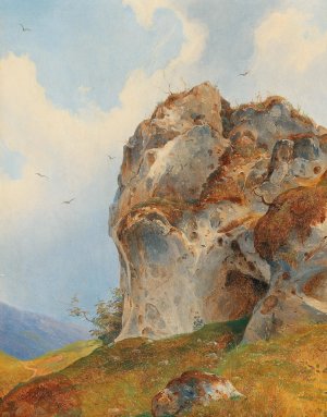 Region around Peilstein, Lower Austria Oil painting by Franz Steinfeld
