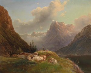 Salzkammergut by Franz Steinfeld Oil Painting