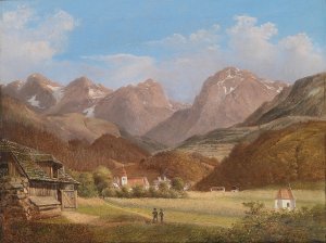 Scene near Krain Oil painting by Franz Steinfeld