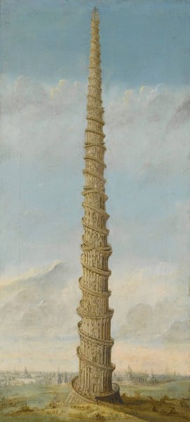 The Tower Of Babel by Franz Stieberich Oil Painting
