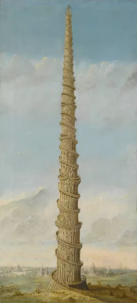 The Tower Of Babel by Franz Stieberich Oil Painting