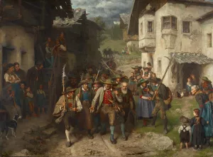 Das letzte Aufgebot by Franz Von Defregger Das letzte Aufgebot by Franz Von Defregger Oil Painting
