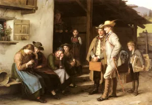 Die Erste Studienreise by Franz Von Defregger Oil Painting
