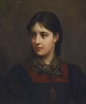 Dirndl by Franz Von Defregger Oil Painting