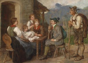 Salon-Tiroler by Franz Von Defregger Oil Painting