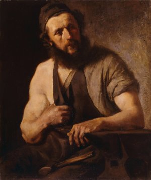 The Blacksmith by Franz Von Defregger Oil Painting