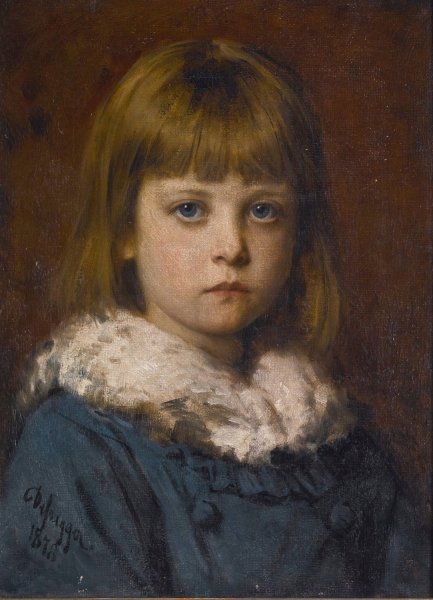 The little girl  by Franz Von Defregger - Hand-Painted Oil Painting Reproduction