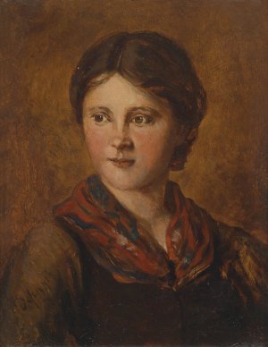 Tiroler Dirndl by Franz Von Defregger Oil Painting