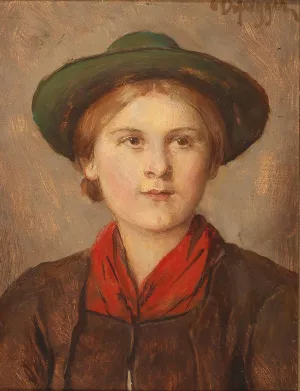 Young Girl by Franz Von Defregger Oil Painting
