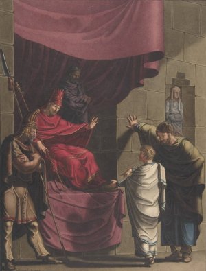Daniel interprets Nebuchadnezzar's Dream by Franz Von Hauslab The Younger Oil Painting