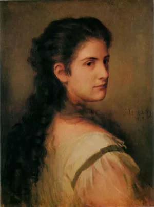 Anna Schubart painting by Franz Von Lenbach
