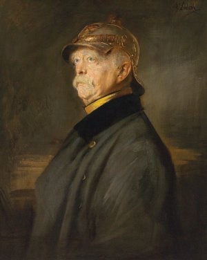 Bildnis Otto von Bismarck by Franz Von Lenbach Oil Painting