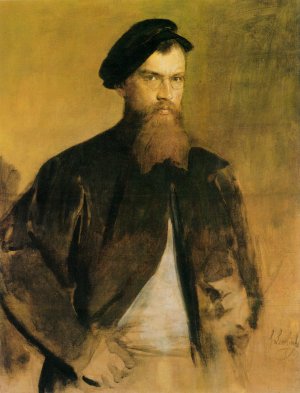 Franz Lenbach by Franz Von Lenbach Oil Painting