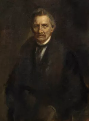Gottfried Semper by Franz Von Lenbach Oil Painting