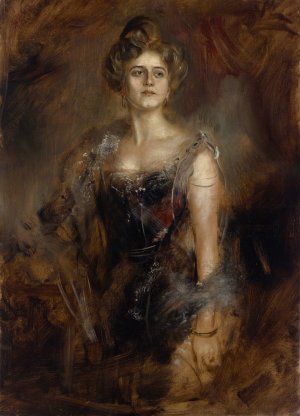 Hubertine Henriette Startz by Franz Von Lenbach Oil Painting