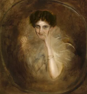 Lady Mary Victoria Leiter Curzon by Franz Von Lenbach Oil Painting