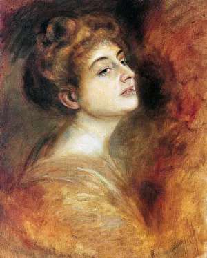 Lily Merk painting by Franz Von Lenbach